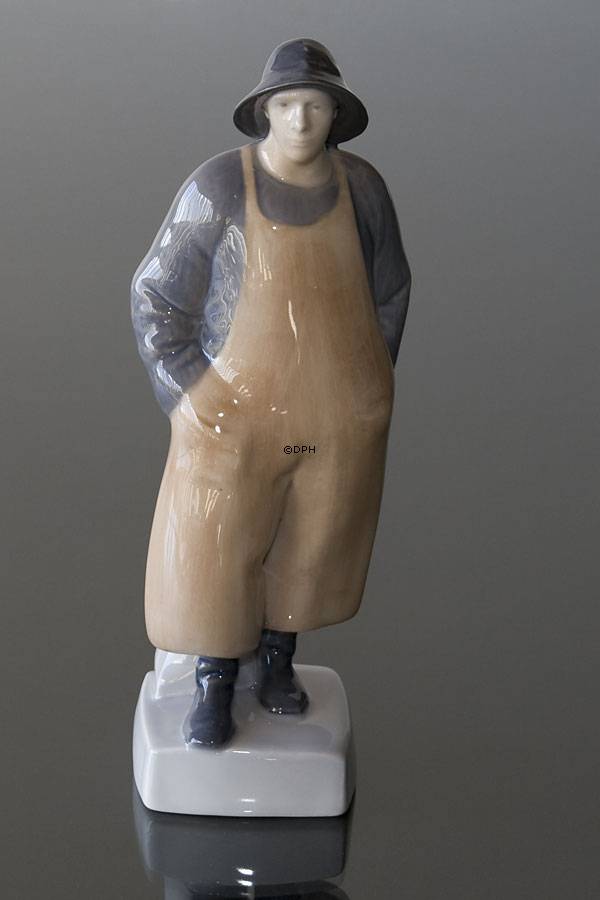 Fischer, der zum Meer schaut und nach dem Fang sehnt, Royal Copenhagen Figur Nr. 3668
