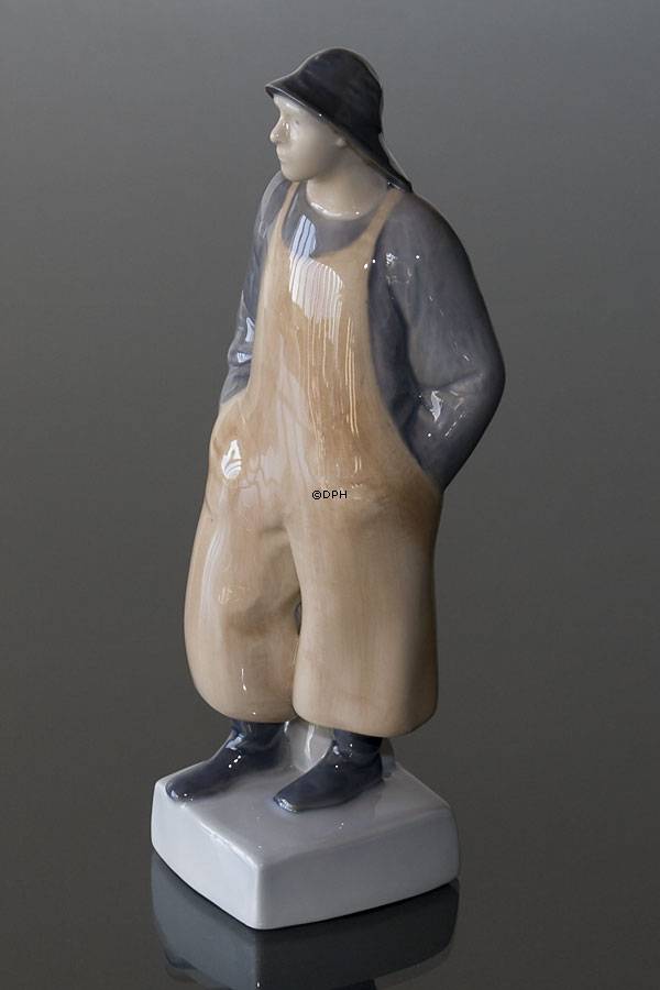 Fischer, der zum Meer schaut und nach dem Fang sehnt, Royal Copenhagen Figur Nr. 3668