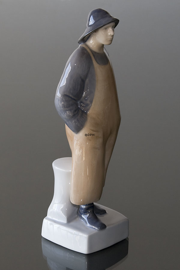 Fischer, der zum Meer schaut und nach dem Fang sehnt, Royal Copenhagen Figur Nr. 3668