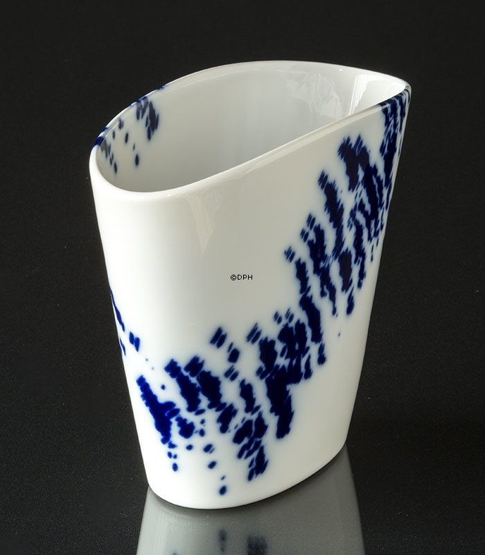 Vase mit blauem Dekor von Ivan Weiss, Royal Copenhagen Nr. 368 - Kleine Inschrift Kolonihave Forbundet