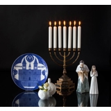 Weiße Parfümflasche mit Pfropfen und Engel Royal Copenhagen Nr. 4010