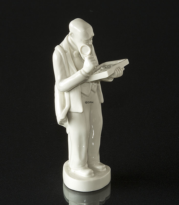 Schmetterlingsjäger / Lepidopterologe, Royal Copenhagen Whites Figur Nr. 4122