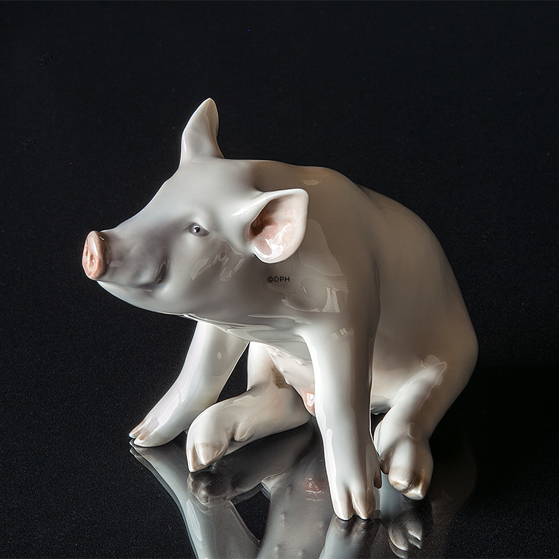 Schwein, Royal Copenhagen Figur Nr. 414