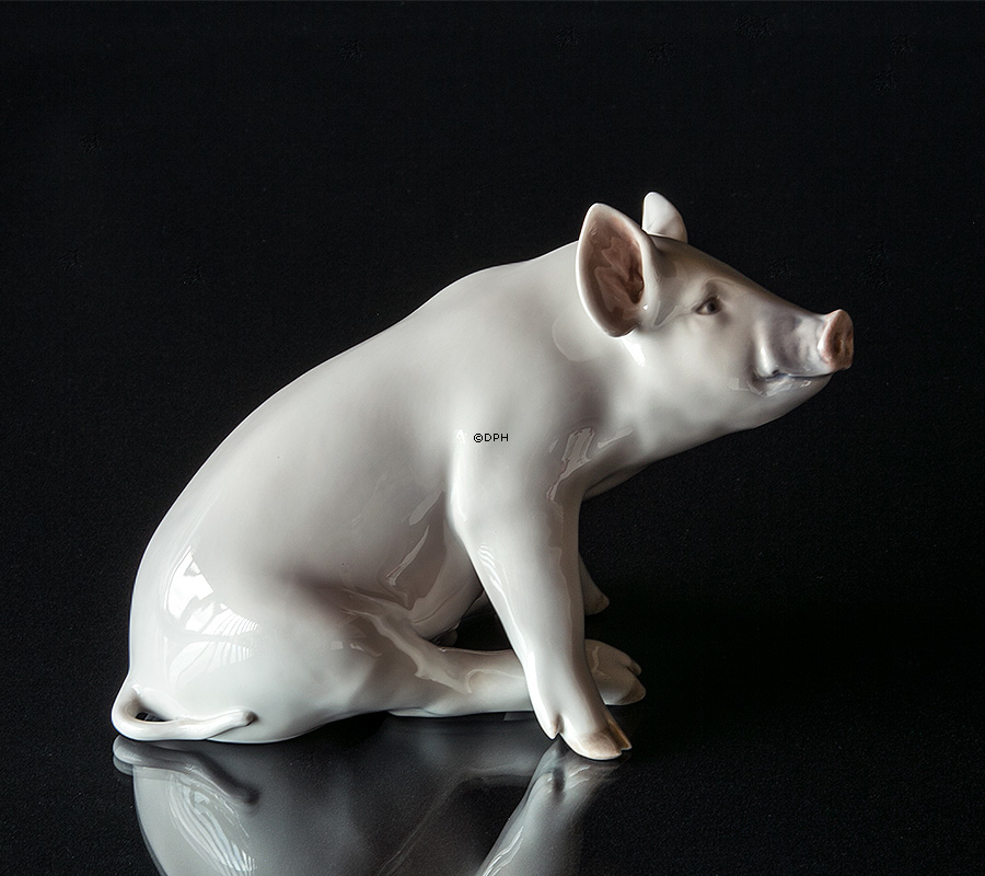 Schwein, Royal Copenhagen Figur Nr. 414