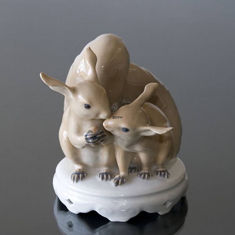 Paar Eichhörnchen, Royal Copenhagen Figur Nr. 416
