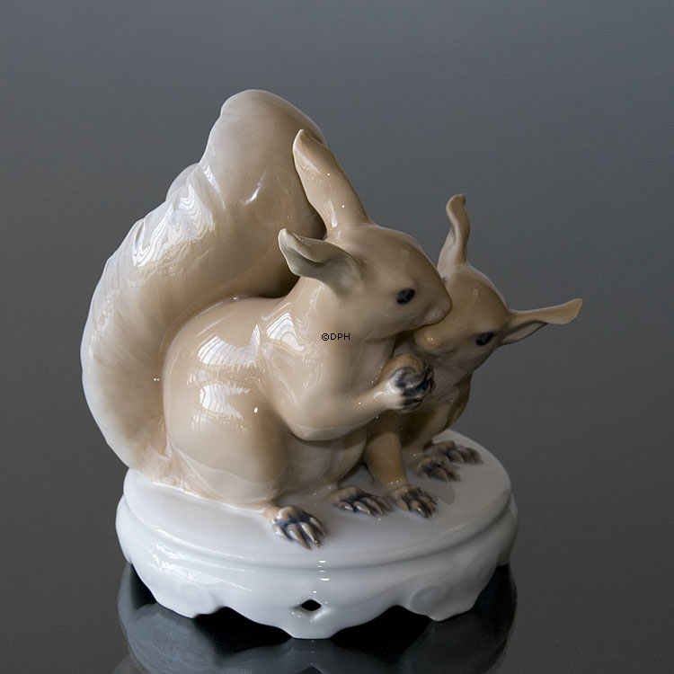 Paar Eichhörnchen, Royal Copenhagen Figur Nr. 416