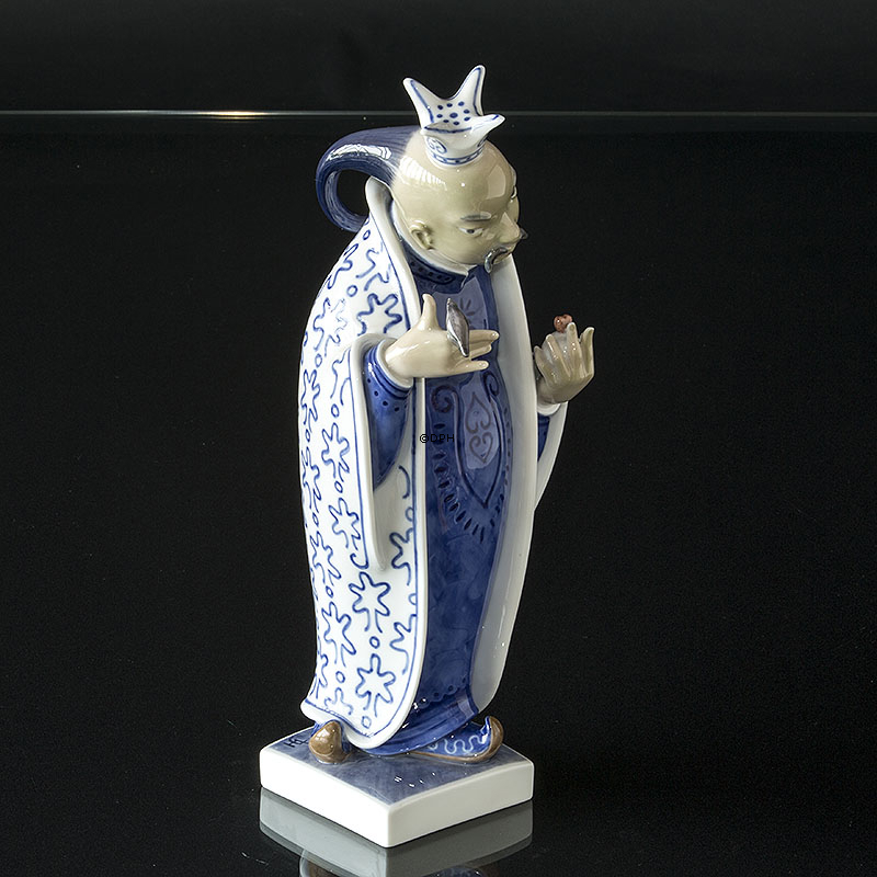 Der Kaiser und die Nachtigall, Royal Copenhagen Figur Nr. 4382 - Blau