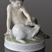 Satyr mit Kaninchen, Royal Copenhagen Figur Nr. 439