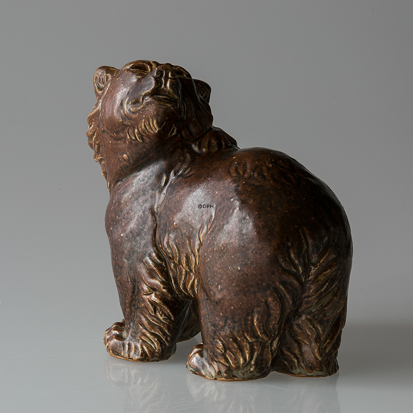 Bär schaut nach oben Royal Copenhagen Steingut Figur Nr. 44-24191