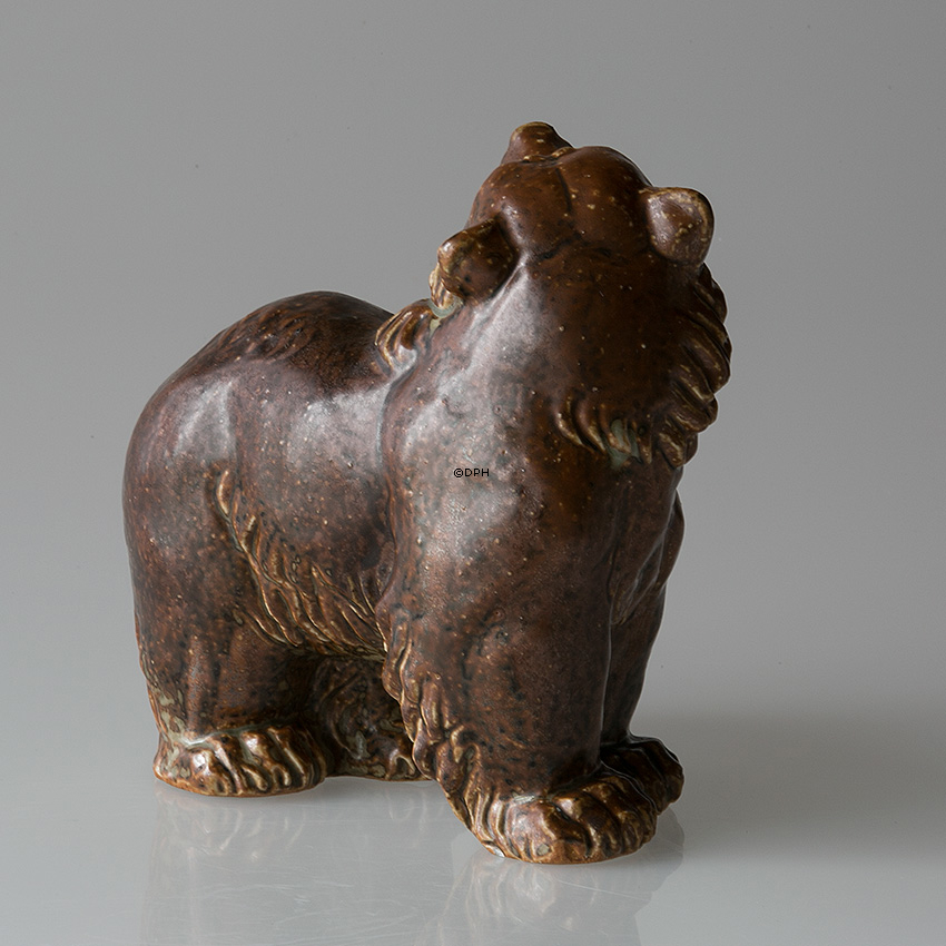 Bär schaut nach oben Royal Copenhagen Steingut Figur Nr. 44-24191