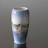 Vase mit Segelschiff in Guldborgsund, Royal Copenhagen Nr. 4468