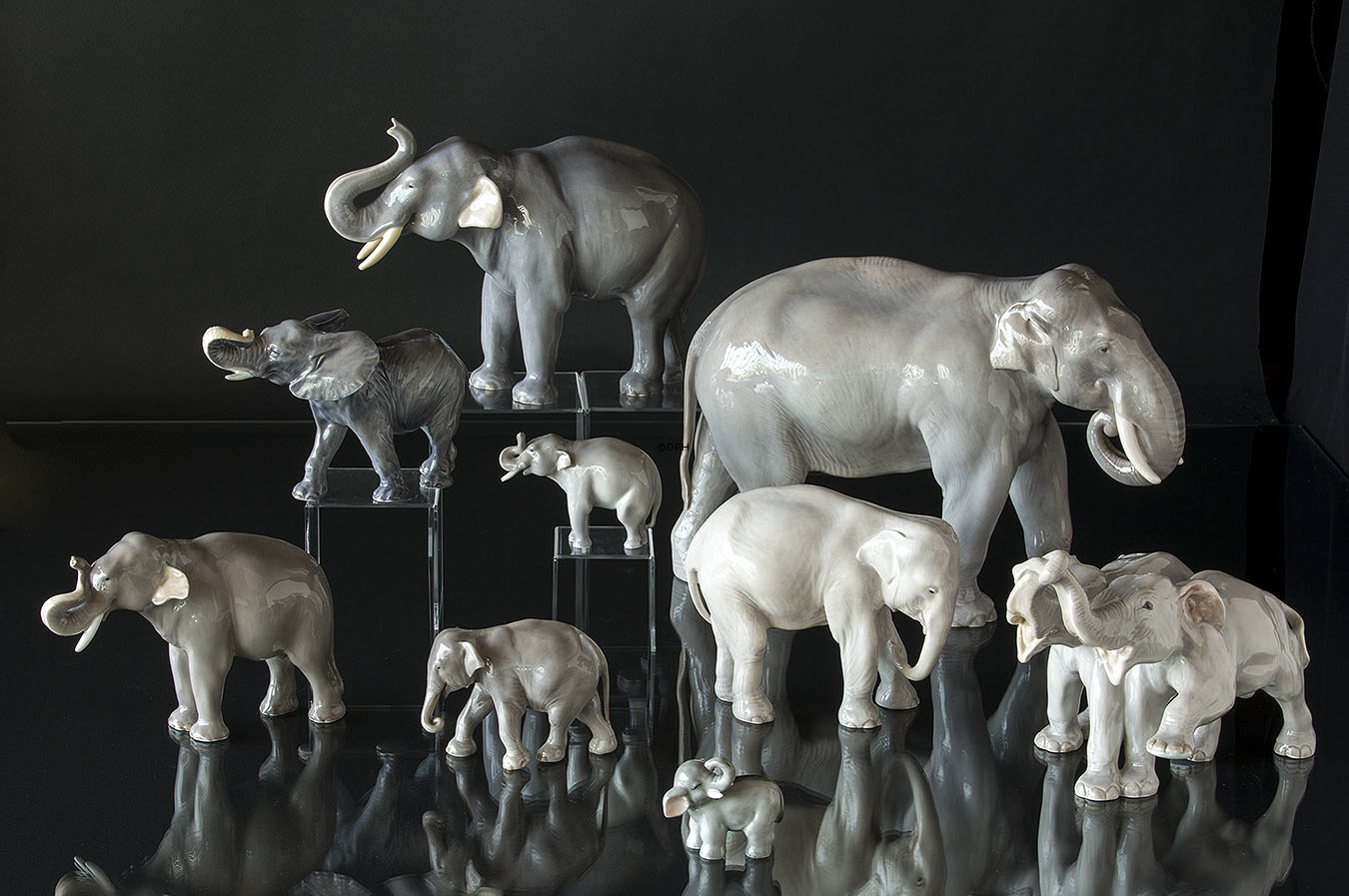 Elefant, stehend, Royal Copenhagen Figur Nr. 447 (1894-1922)