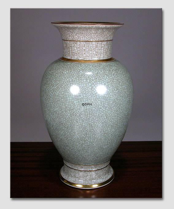 Grüne Craquele Vase, Royal Copenhagen Nr. 457-3059