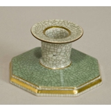 Kerzenhalter grün craquele, eckig, Royal Copenhagen Nr. 457-3334
