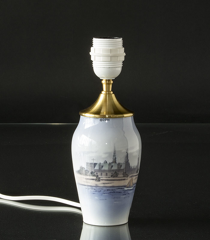 Lampe mit Schloss Kronborg, Royal Copenhagen Nr. 4571