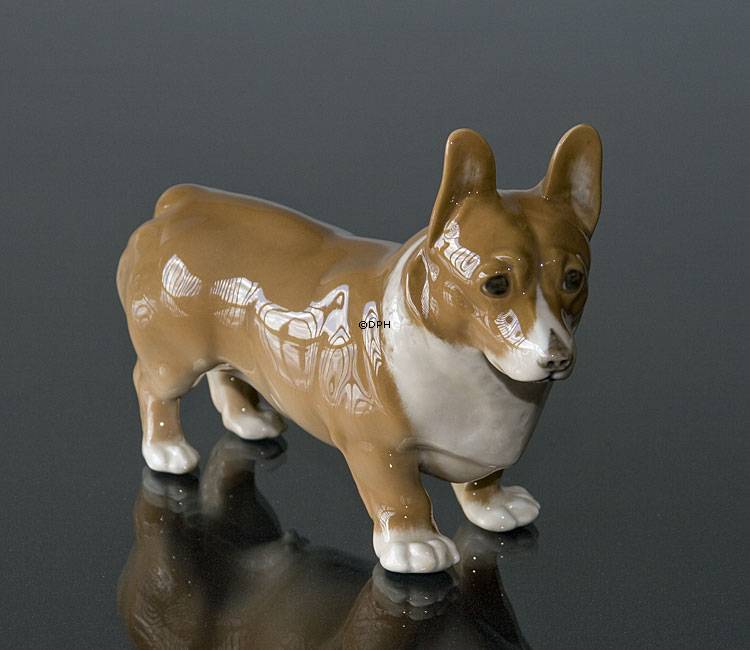 Welsh Corgi, Royal Copenhagen Hundefigur Nr. 4593