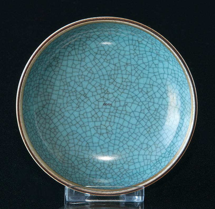 Blaue Craquele Schale 9,5 cm, Royal Copenhagen Nr. 460-2653