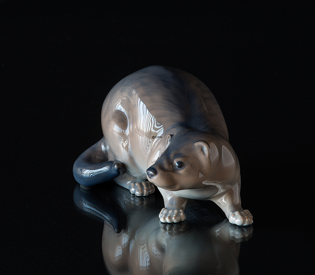 Nerz, braun, Royal Copenhagen Figur Nr. 4654