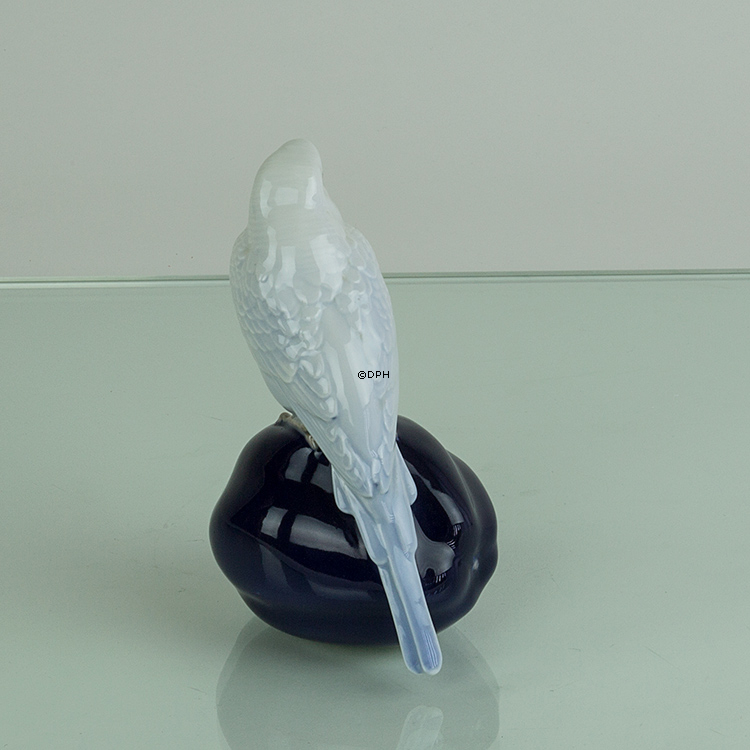 Weißer Wellensittich, Royal Copenhagen Vogelfigur Nr. 4682