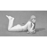 Nacktes Mädchen, liegend, Royal Copenhagen Figur Nr. 4704