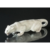 White Panther, groß, Royal Copenhagen Figur Nr. 0-472, Sehr selten (1894-1922)