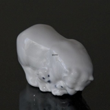Kleiner Eisbär mit Jungen, Royal Copenhagen Figur Nr. 4780