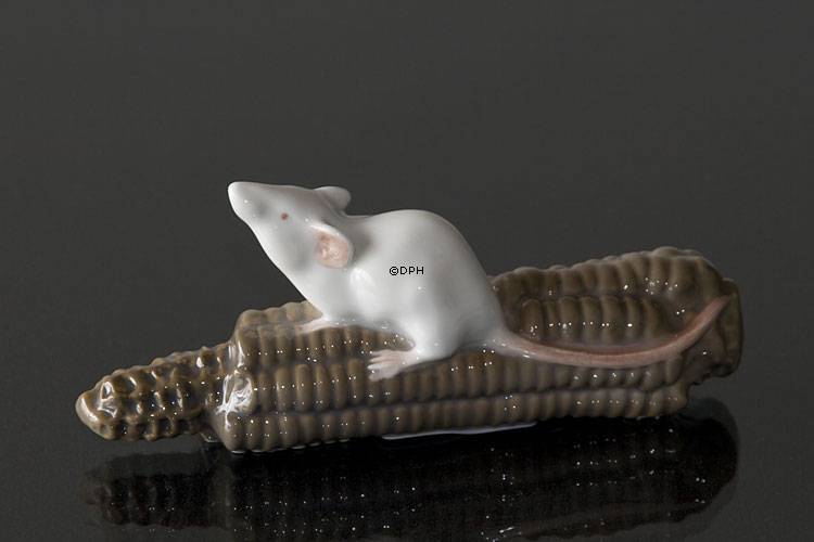 Maus auf Maiskolben, Royal Copenhagen Figur Nr. 512