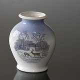 Vase mit Hirschgarten (Dyrehaven) Kopenhagen, Royal Copenhagen Nr. 5200