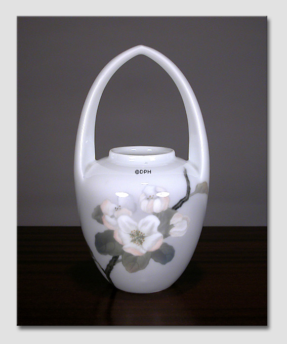 Vase mit Griff mit Apfelzweig, Royal Copenhagen Nr. 53-29