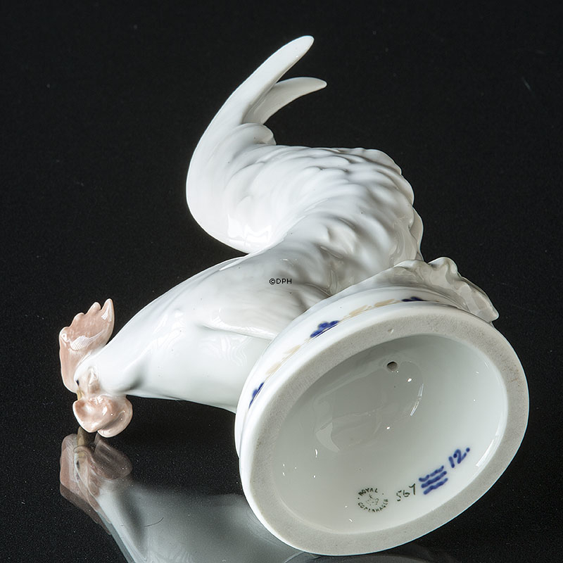 Hahn auf der Suche nach der Sonne, Royal Copenhagen Vogelfigur Nr. 567 - Sehr selten (1894-1922.)