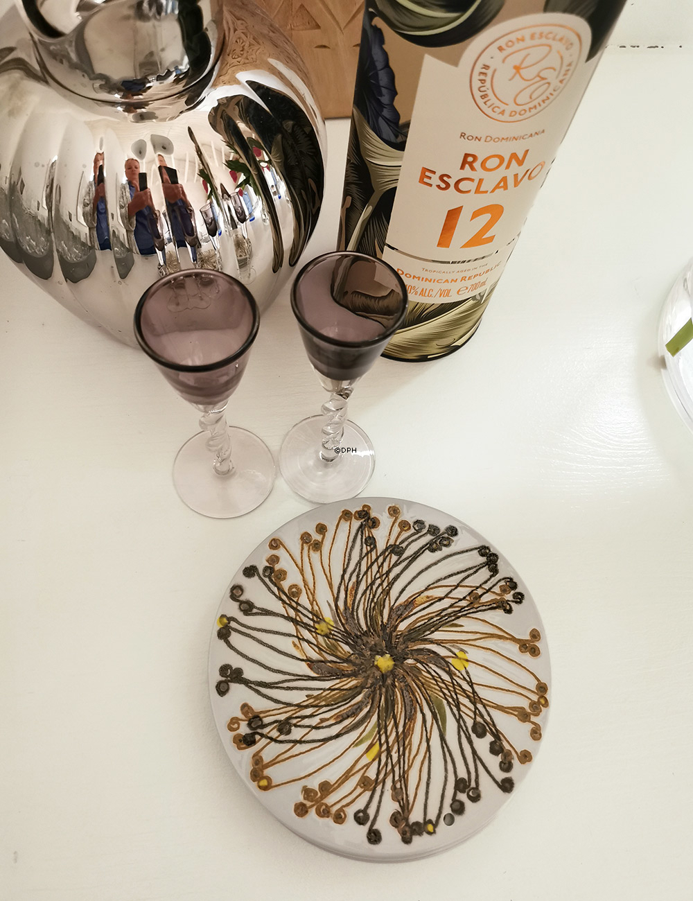 Steinzeug butterbrett Baca mit Pflanzenmuster, Royal Copenhagen Nr. 635-1665