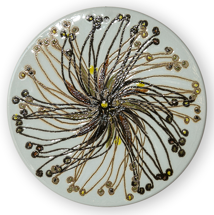 Steinzeug butterbrett Baca mit Pflanzenmuster, Royal Copenhagen Nr. 635-1665