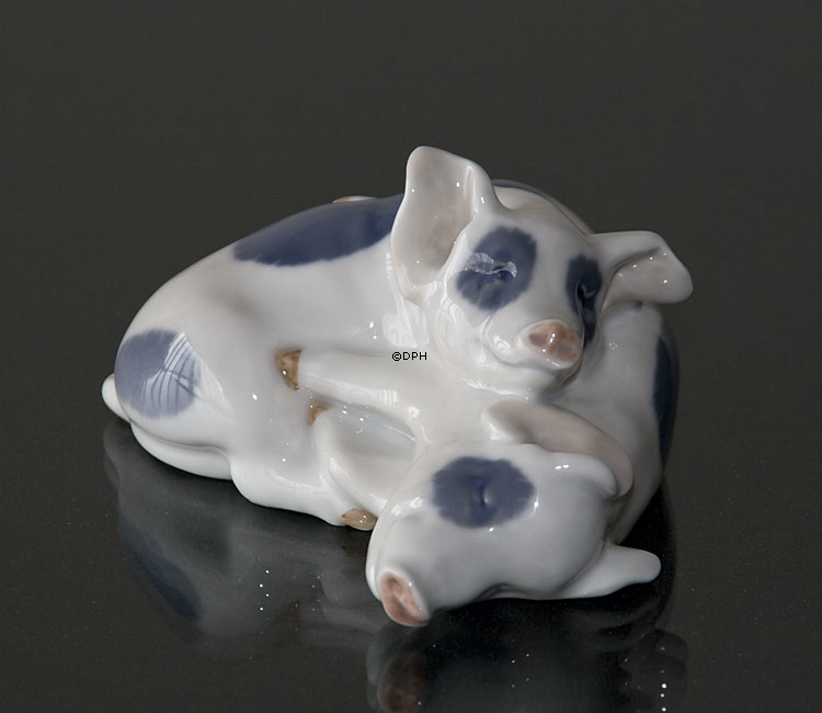 Paar Schweine, Royal Copenhagen Figur Nr. 683