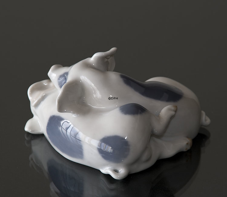 Paar Schweine, Royal Copenhagen Figur Nr. 683