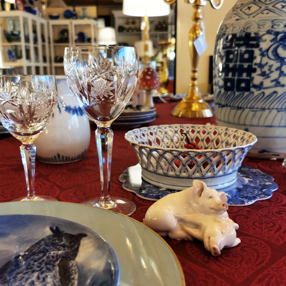 Schweinegruppe, Ferkel, Paare, Royal Copenhagen Figur 691 (1894-1922)