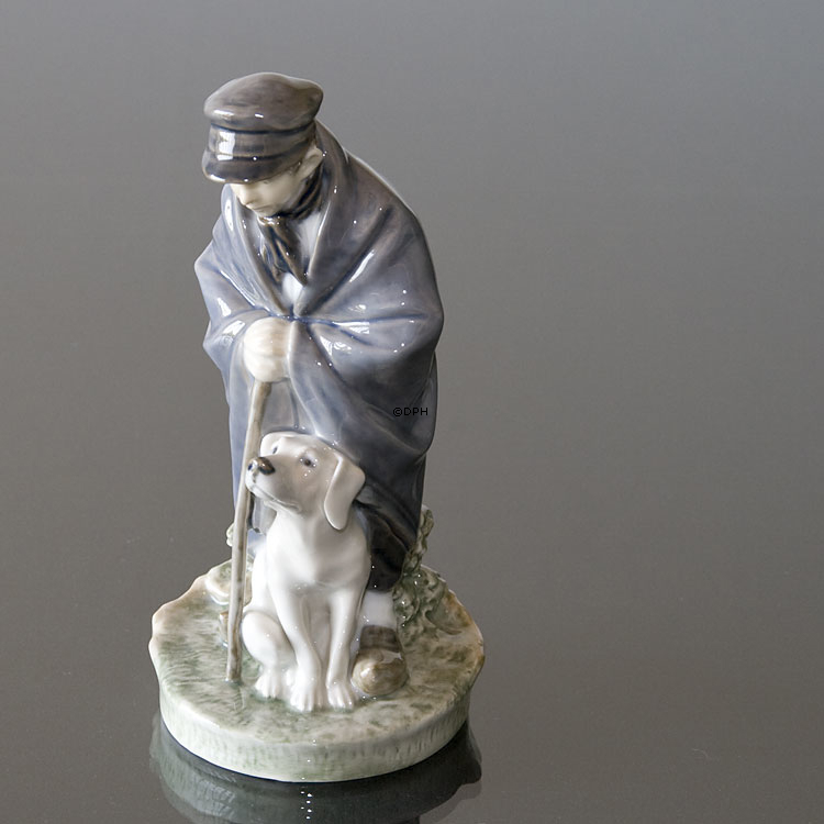 Hirtenjunge mit Hund, Freundschaft, Royal Copenhagen Figur Nr. 782