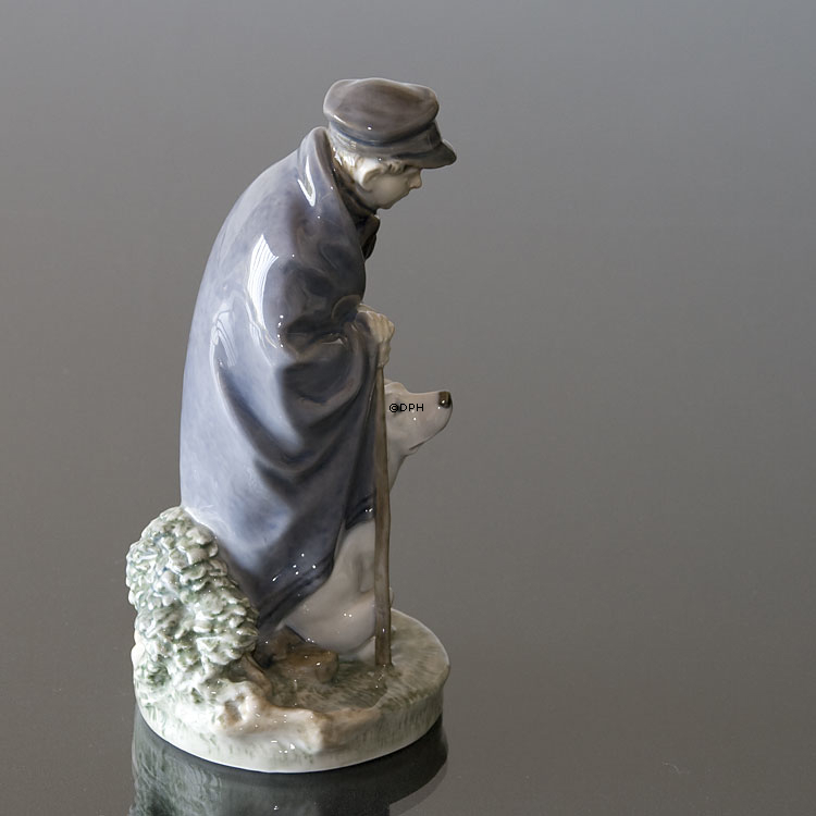 Hirtenjunge mit Hund, Freundschaft, Royal Copenhagen Figur Nr. 782