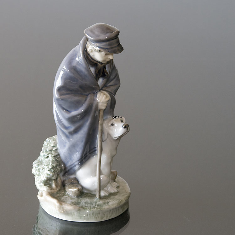 Hirtenjunge mit Hund, Freundschaft, Royal Copenhagen Figur Nr. 782