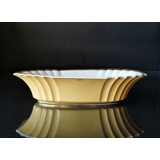 Seltene Royal Copenhagen Jardiniere - Weiß mit gelber Dekoration und Goldrändern Nr. 789-3384