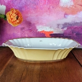 Seltene Royal Copenhagen Jardiniere - Weiß mit gelber Dekoration und Goldrändern Nr. 789-3384