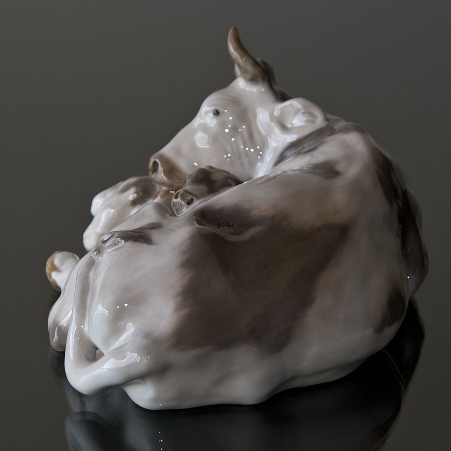 Kuh mit Kalb, Royal Copenhagen Figur Nr. 800