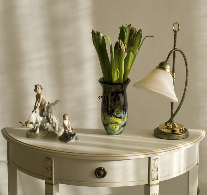 Satyr reitet schnell auf Schildkröte, Royal Copenhagen Figur Nr. 858