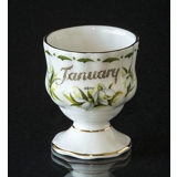 Royal Albert Monatseierbecher mit Blumen Januar Schneeglöckchen