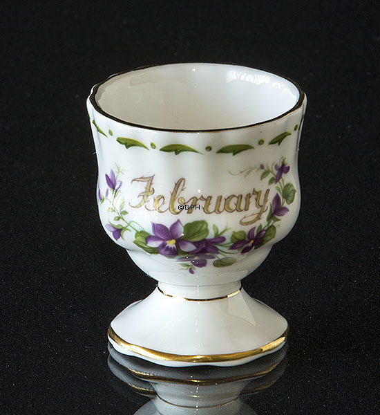 Royal Albert Monatseierbecher mit Blumen Februar Veilchen