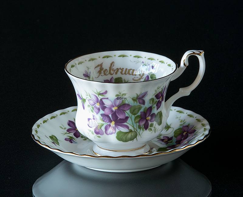 Royal Albert Monatstasse mit Blumen Februar Veilchen