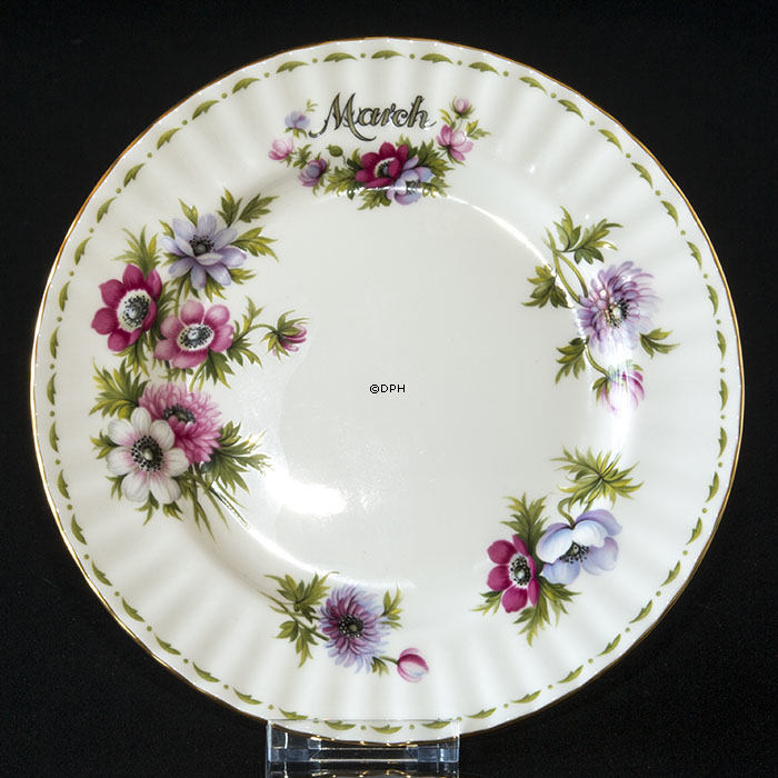 Royal Albert Monatsteller mit Blumen März Anemonen