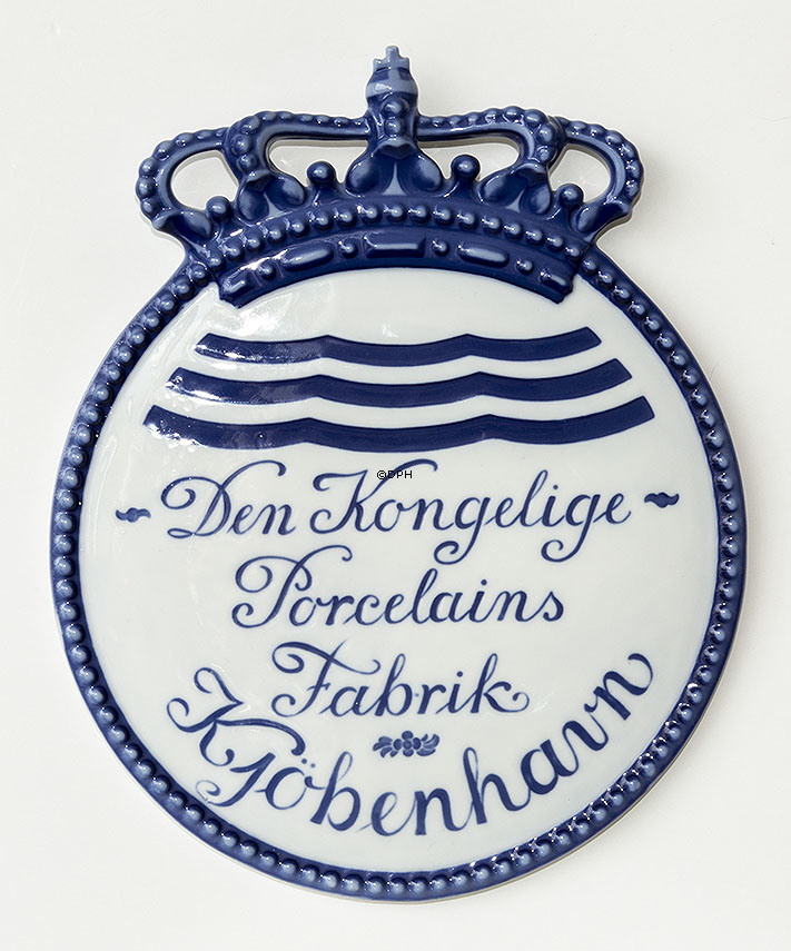 Royal Copenhagen Händlerschild - Den Kongelige Porcelains Fabrik Kjøbenhavn  (ca. 1906)