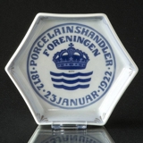 Royal Copenhagen Händlerschild -Verband der Porzellanhändler 1872-1922 23. Januar