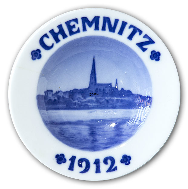 Royal Copenhagen Gedenkteller Chemnitz 1912