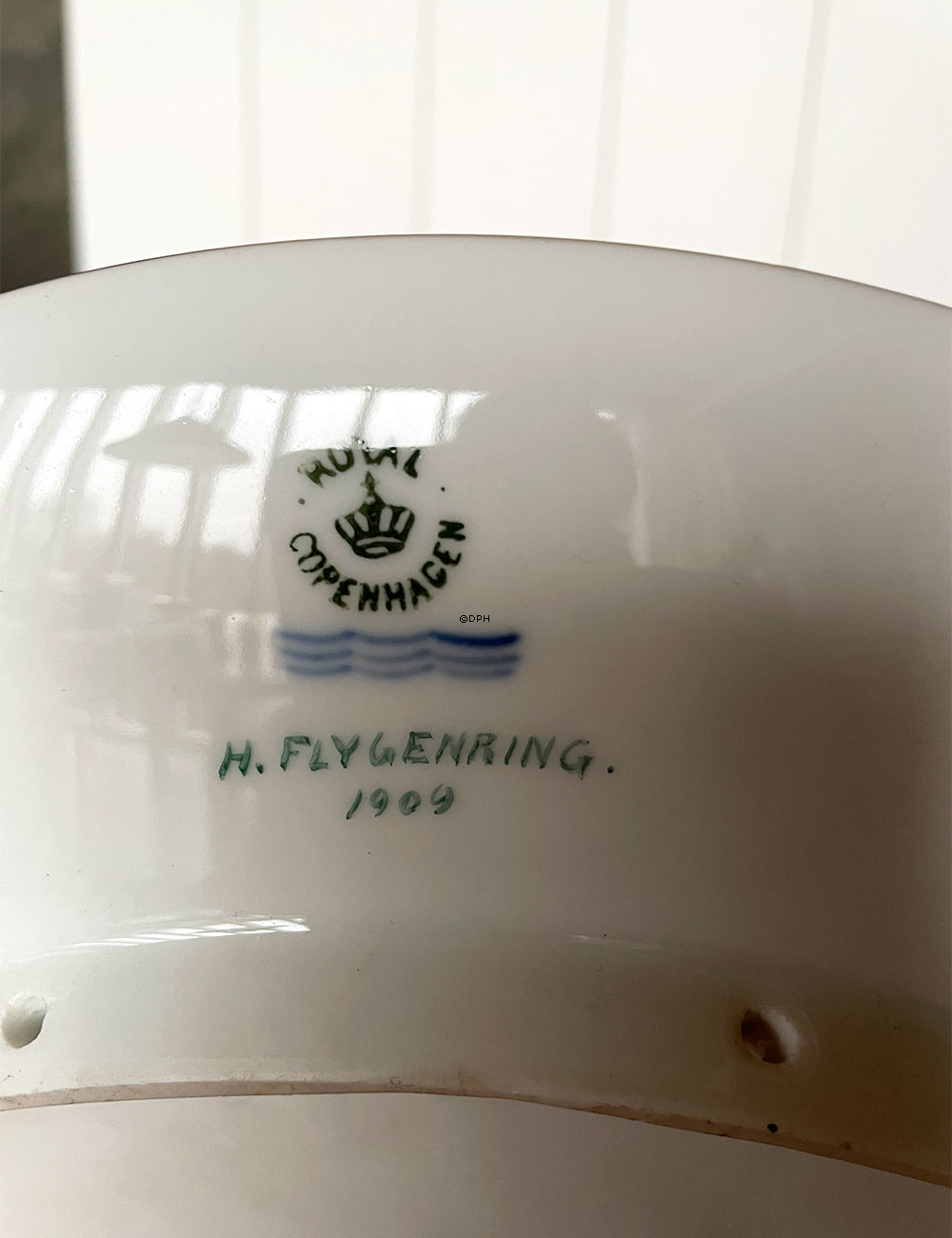 Royal Copenhagen Zierteller mit Freihafen von Kopenhagen und Isak Glückstadt